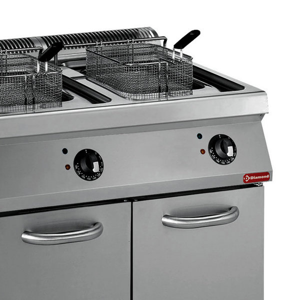 Friteuse | MAXIMA 700 | Elektrisch | 15+15L | 105°C/185°C | 20kW (400V) | Aftapkranen | 800x700x850/920(h)mm