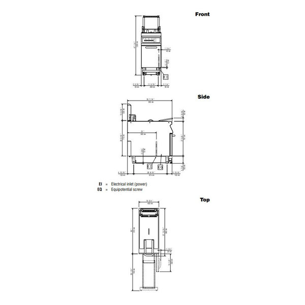 Friteuse | MAXIMA 900 | Elektrisch | 23L | 105°C/185°C | 18kW (400V) | Aftapkraan | Digitaal | 400x900x850/920(h)mm