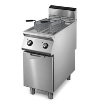 Virtus Friteuse | 700 LINE | Elektrisch | 8+8L | 100°C/190°C | 14kW (400V) | Aftapkranen | 400x730x870(h)mm 