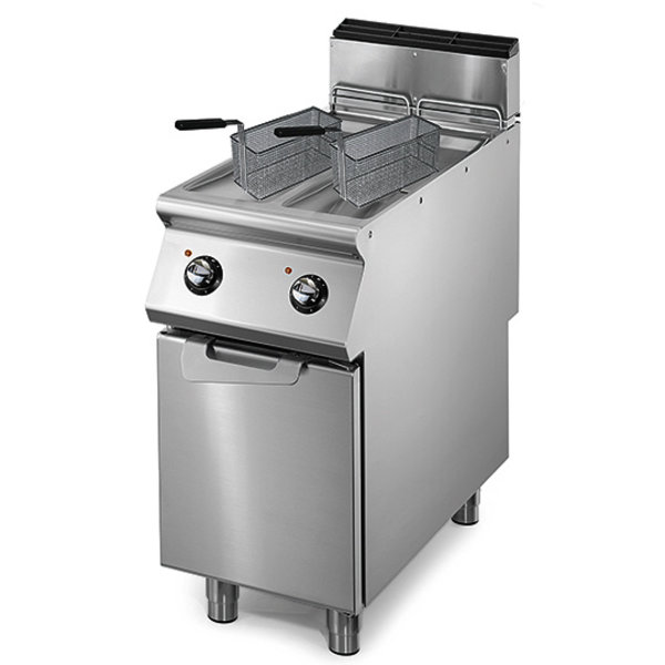 Friteuse | 900 LINE | Elektrisch | 8+8L | 100°C/190°C | 14kW (400V) | Aftapkranen | 400x900x870(h)mm