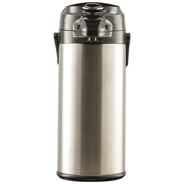 Thermoskan | RVS/Zwart | 2.2L | Dubbelwandig | Pomp