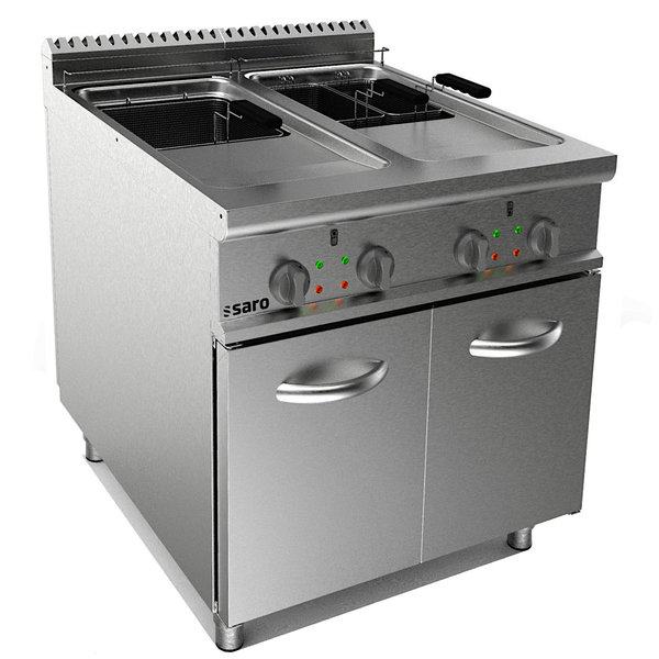 Friteuse | 900 PROFI | Elektrisch | 21+21L | 105°C/190°C | 40kW (400V) | Aftapkranen | 400x900x850(h)mm