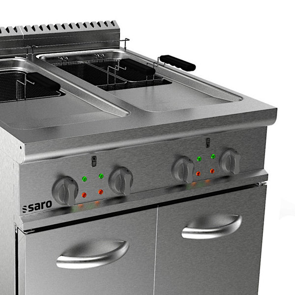 Friteuse | 900 PROFI | Elektrisch | 21+21L | 105°C/190°C | 40kW (400V) | Aftapkranen | 400x900x850(h)mm