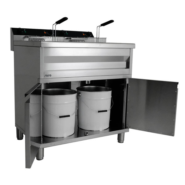 Friteuse | GASTROLINE | Elektrisch | 12+12L | 65°C/190°C | 18kW (400V) | Aftapkranen | 800x700x950(h)mm
