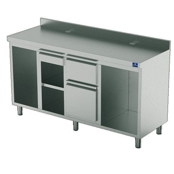 Koffiewerkbank | Afkloplade + Ruimte voor IJsmaker en Vaatwasser | 2000x700x1100(h)mm
