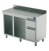 Mastro Koffiewerkbank | Afkloplade + Ruimte voor IJsmaker en Vaatwasser | 1500x700x1100(h)mm