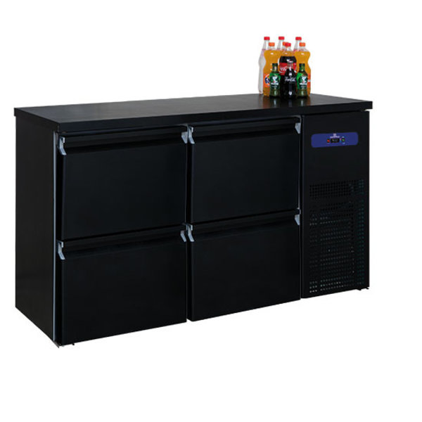 Barkoeler Zwart | 320L | 4 Lades | -2°/+8°C | Geventileerd | 0.4kW | 230V | 1380x550x950(h)mm