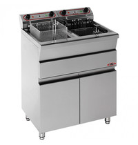 Stilfer Friteuse | Elektrisch | 12+12L | 100°C/200°C | 14kW (2x 400V) | Aftapkranen | 620x580x900(h)mm 