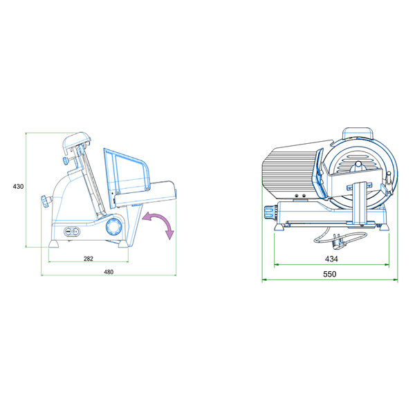 Professionele Snijmachine | Ø300mm | 0.18kW | 480x550x430(h)mm