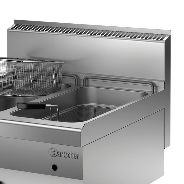 Friteuse | SERIE 650 | Gas | 8+8L | 120°C/180°C | 14kW | Piëzo Ontsteking | Aftapkranen | 600x650x295(h)mm
