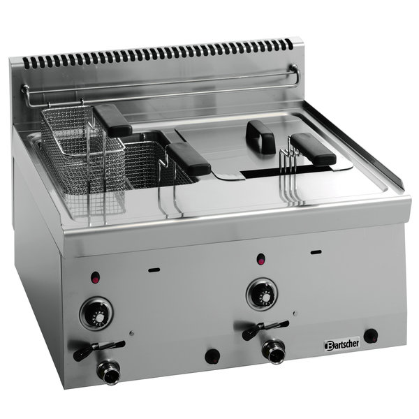 Friteuse | SERIE 600 | Gas | 8+8L | 13.4kW | Aftapkranen | 600x600x290(h)mm