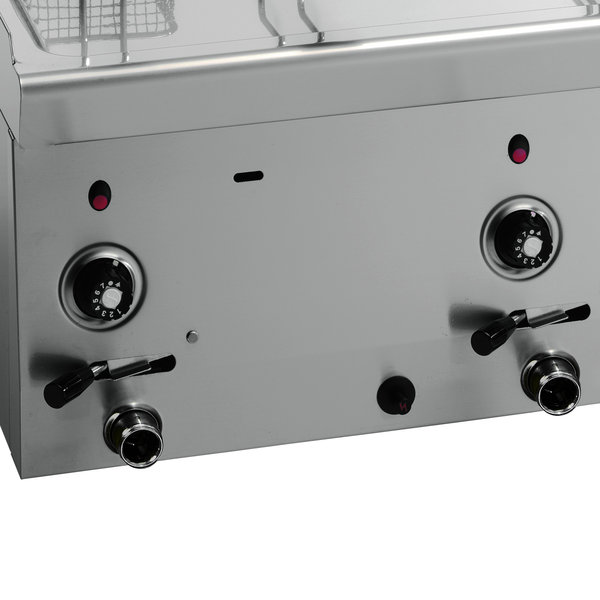 Friteuse | SERIE 600 | Gas | 8+8L | 13.4kW | Aftapkranen | 600x600x290(h)mm