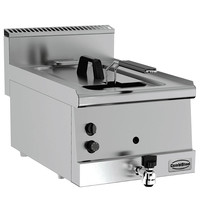 CombiSteel Friteuse | BASE 600 | Gas | 8L | 110°C/190°C | 6kW | Aftapkraan | 400x600x300(h)mm 