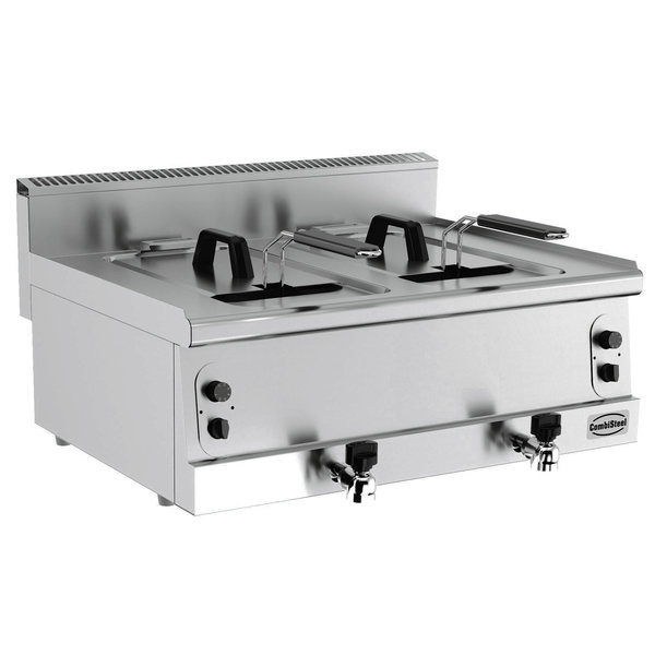 Friteuse | BASE 600 | Gas | 8+8L | 110°C/190°C | 12kW | Aftapkranen | 800x600x300(h)mm