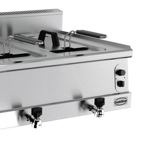 Friteuse | BASE 600 | Gas | 8+8L | 110°C/190°C | 12kW | Aftapkranen | 800x600x300(h)mm