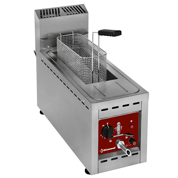 Friteuse | Gas | 8L | 100°C/190°C | 6.23kW | Aftapkraan | 250x700x500(h)mm
