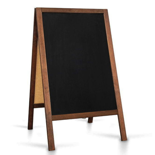 Krijtstoepbord | CLASSIC | Hout | Bruin | 510x450x850(h)mm