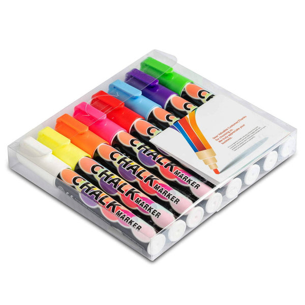 Krijtstiftenset | 8 Kleuren | Uitwisbaar