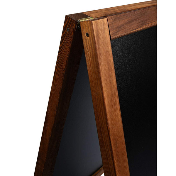 Krijtstoepbord | PRO | Hout | Bruin | Extra Zwaar + Weerbestendig | 650x1170mm