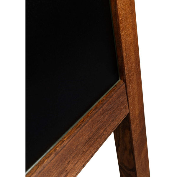 Krijtstoepbord | PRO | Hout | Bruin | Extra Zwaar + Weerbestendig | 650x1170mm