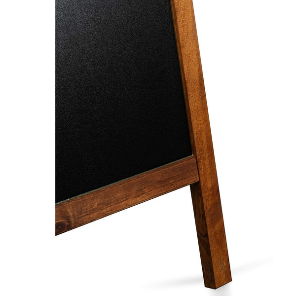 Krijtstoepbord | PRO | Hout | Bruin | Extra Zwaar + Weerbestendig | 650x1170mm