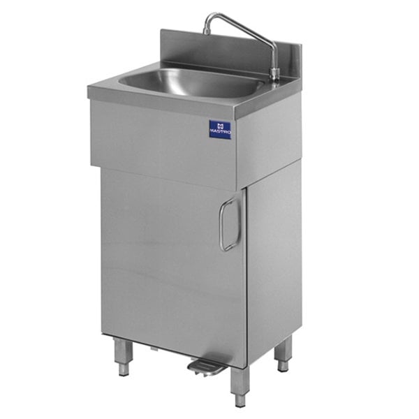 Handwasbak | Voetbediening | 430x280x140mm | RVS | 500x400x850(h)mm