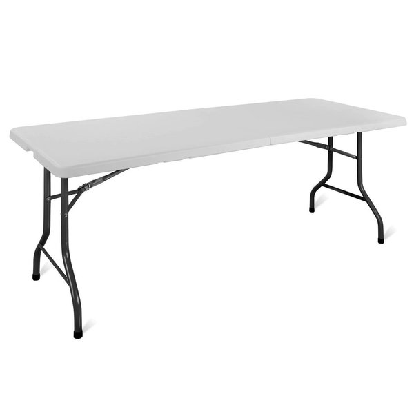 Inklapbare Buffettafel | EVENT | Kunststof/Staal | Wit Blad | Grijs Frame | In-/Outdoor | 1800x750x740(h)mm