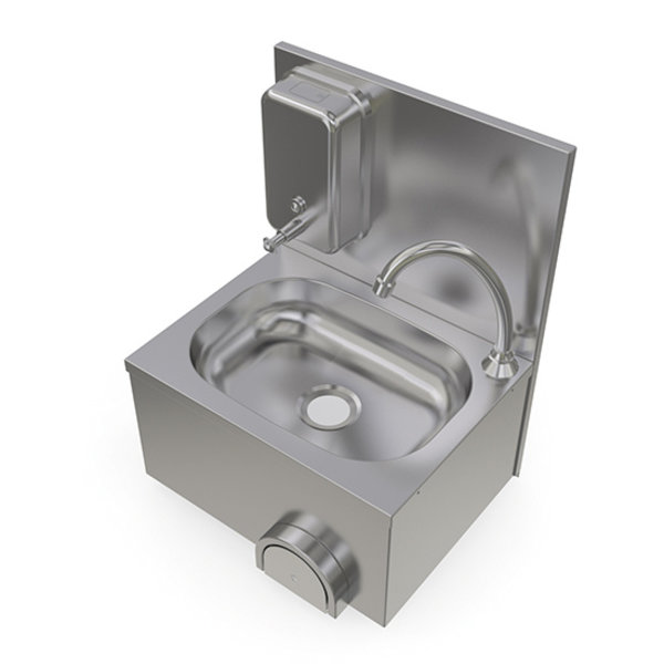 Handwasbak | Wandmontage | Incl. Dispensers | 340x240mm | RVS | 400x300x210(h)mm