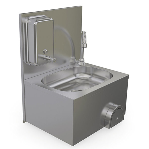 Handwasbak | Wandmontage | Incl. Dispensers | 340x240mm | RVS | 400x300x210(h)mm