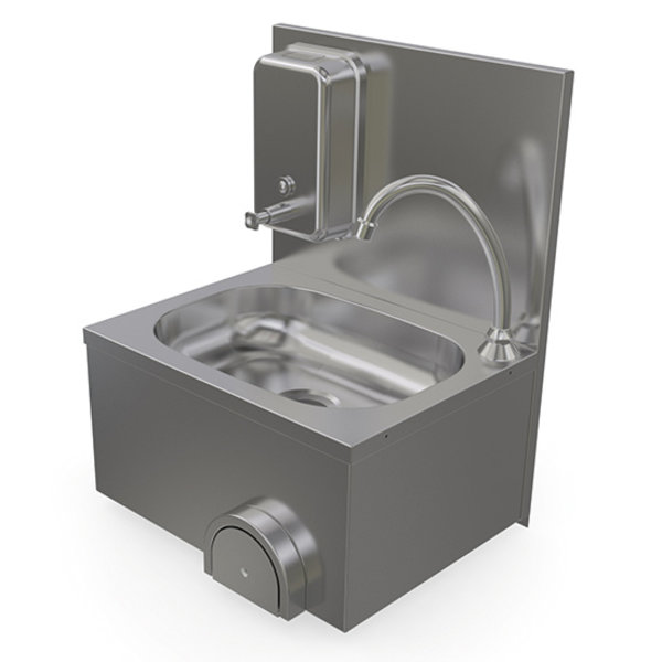 Handwasbak | Wandmontage | Incl. Dispensers | 340x240mm | RVS | 400x300x210(h)mm