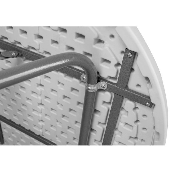 Inklapbare Statafel | EVENT | Kunststof/Staal | Wit Blad | Grijs Frame | In-/Outdoor | Ø800x1100(h)mm