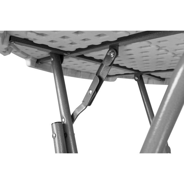 Inklapbare Statafel | EVENT | Kunststof/Staal | Wit Blad | Grijs Frame | In-/Outdoor | Ø800x1100(h)mm