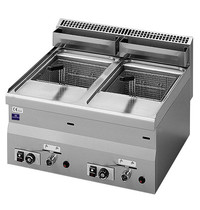 Mastro Friteuse | 600 LINE | Gas | 8+8L | 100°C/180°C | 13.6kW | Piëzo Ontsteking | Aftapkranen | 600x600x280(h)mm