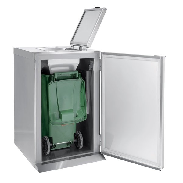 Afvalkoeler | RVS | Met Koelunit | 240L | -2°C/+8°C | 645x760x1100(h)mm