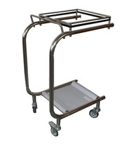CombiSteel Afvalzakhouder | RVS | Open | Wielen (Geremd) | 350x515x785(h)mm
