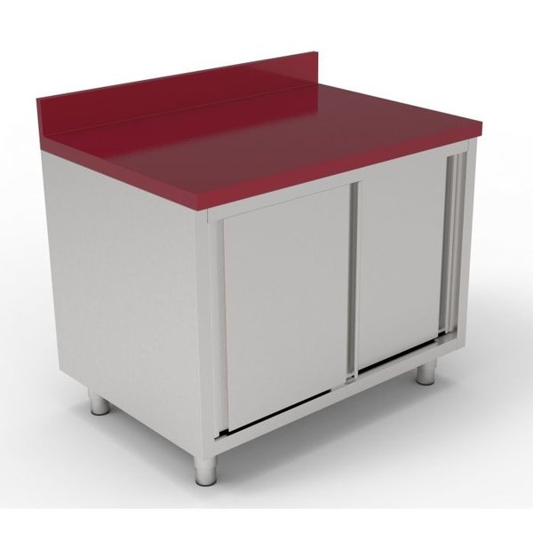 Snijwerktafel | Met Onderkast | Schuifdeuren | RVS | 1200x700x850(h)mm