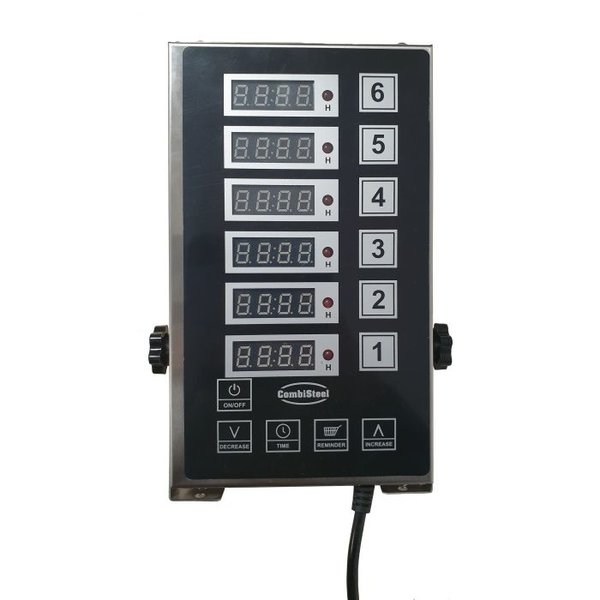 Digitale Keukentimer | 6 Timers | RVS | 230V | 130x240x36(h)mm