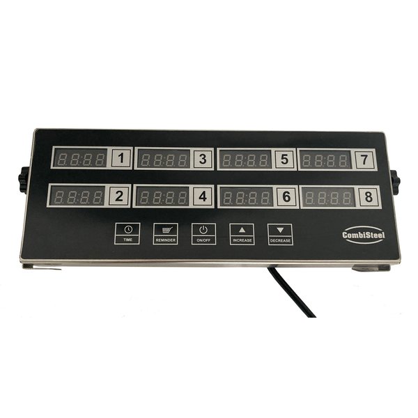 Digitale Keukentimer | 8 Timers | RVS | 230V | 300x112x36(h)mm