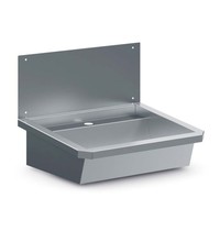 CombiSteel Wasbak | Incl. Afvoerplug + Spatscherm | RVS | 600x468x438(h)mm 