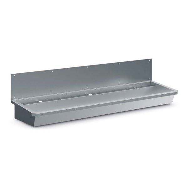 Wasbak | Incl. Afvoerplug + Spatscherm | RVS | 1800x468x438(h)mm
