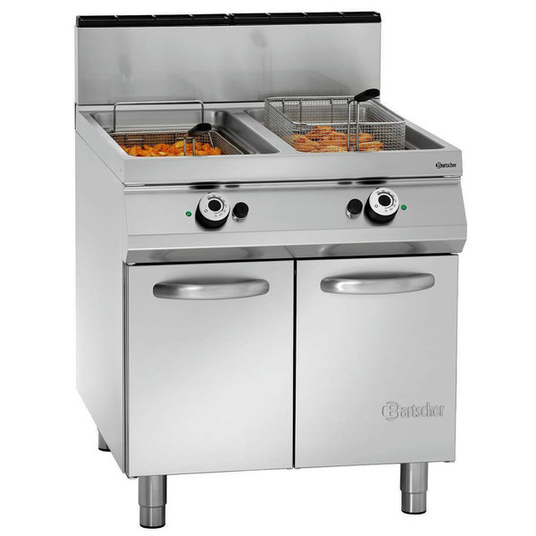 Friteuse | SERIE 900 | Gas | 20+20L | 90°C/190°C | 36kW (230V) | Aftapkranen | 800x900x900(h)mm