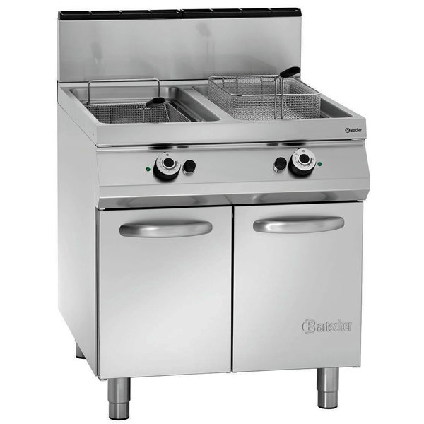 Friteuse | SERIE 900 | Gas | 20+20L | 90°C/190°C | 36kW (230V) | Aftapkranen | 800x900x900(h)mm