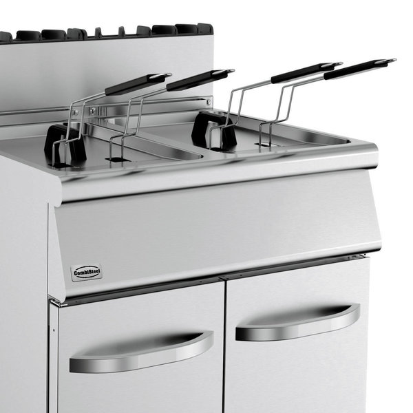 Friteuse | BASE 700 | Gas | 15+15L | 0°C/180°C | 30kW | Aftapkranen | 800x700x900(h)mm