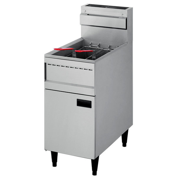 Friteuse | Gas | 23L | 100°C/200°C | 21kW | Aftapkraan | 400x735x870/1133(h)mm
