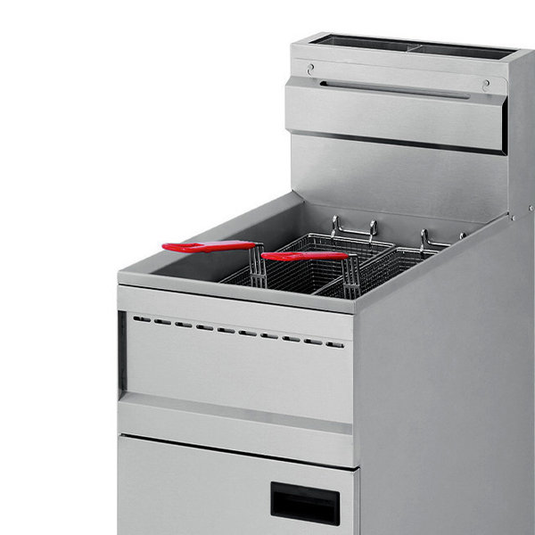Friteuse | Gas | 23L | 100°C/200°C | 21kW | Aftapkraan | 400x735x870/1133(h)mm