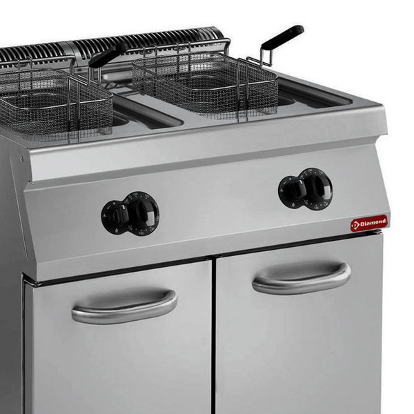 Friteuse | MAXIMA 700 | Gas | 15+15L | 120°C/190°C | 28kW | Aftapkranen | 800x700x850/920(h)mm