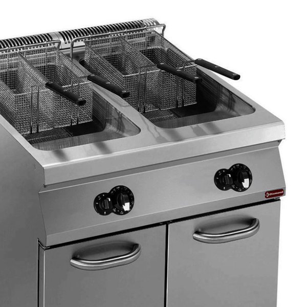 Friteuse | MAXIMA 900 | Gas | 23+23L | 120°C/190°C | 42kW | Aftapkranen | 800x900x850/920(h)mm