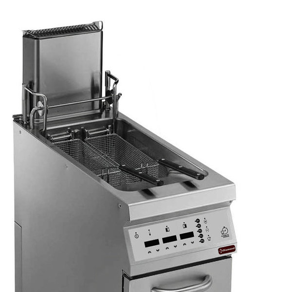 Friteuse | MAXIMA 900 | Gas | 23L | 120°C/190°C | 26kW (230V) | Aftapkraan | Auto-Mandlift | 400x900x850/920(h)mm