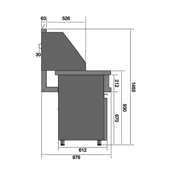 Friteuse | HEAVY DUTY | Gas | 13L | 0°C/200°C | 16kW | Piëzo Ontsteking | Aftapkraan | 535x870x930/1507(h)mm