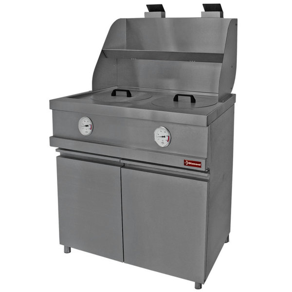Friteuse | HEAVY DUTY | Gas | 13+13L | 0°C/200°C | 32kW | Piëzo Ontsteking | Aftapkranen | 960x870x930/1507(h)mm